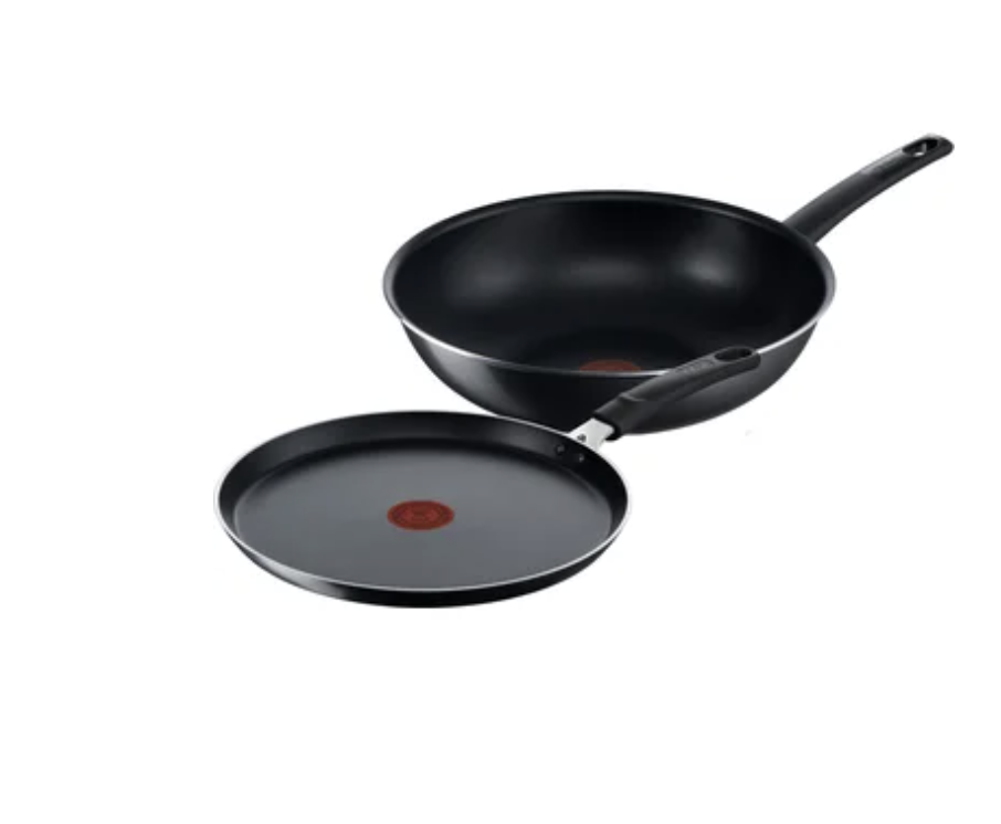 [B5759282] Juego de Sartén Tfal Wok 28 cm y Crepera 25 cm B5759282